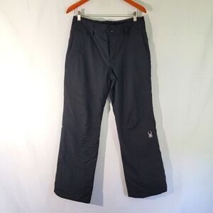 SPYDER Ladies Outdoor Pants Sz 10 Black Nylony Hiking Snowboarding Pockets